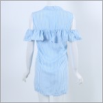 WINDGIRL women summer dress 2017 blue striped straight dress short sleeve fashion casual dresses Cocktail party beach Vestidos