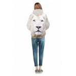 White Lion Print Fashion Brand Hoodies Men/Women 3d Sweatshirt Hooded Hoodies With Cap And Pockets Hoody lovely Tracksuits