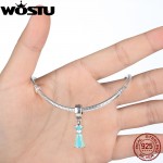 Wholesale 925 Sterling Silver Jasmine's Dress Charm Beads Fit Original WST Bracelet Pendant Authentic European Fine Jewelry