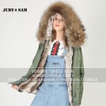 Wholesales Parka Fur Army Thick Parkas Mujer Plus Size Faux Fur inside Real Raccoon Fur Collar Hooded Winter Fur Parka Women