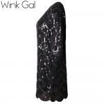 Wink Gal Gold Women Dresses Sexy Short Bodycon Dresses Luxury Sequined Dress W10502