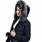 Winter Down Coat Women Ultra Long Parka For Women White Duck Down Jacket Thicken Coat Hooded with Fox Fur Collar Free Shipping