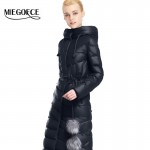 Winter Women Coat Jacket Warm High Quality Woman Parkas Winter Overcoat with Fur Belt MIEGOFCE 2016 New Winter Collection Hot