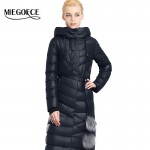 Winter Women Coat Jacket Warm High Quality Woman Parkas Winter Overcoat with Fur Belt MIEGOFCE 2016 New Winter Collection Hot