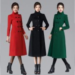 Winter coat women 2017 double-breasted cashmere coat female sobretudo woolen coats thicker longer casaco feminino