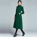 Winter coat women 2017 double-breasted cashmere coat female sobretudo woolen coats thicker longer casaco feminino