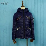 Winter jacket women warm coat with crystal hoodie coat