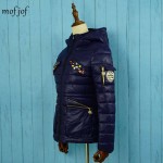 Winter jacket women warm coat with crystal hoodie coat