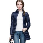 Woman Coat 90% White Duck Down Long Jacket Female Overcoat Ultra Light Slim Solid Jackets Winter Coat Portable Fashion Parkas