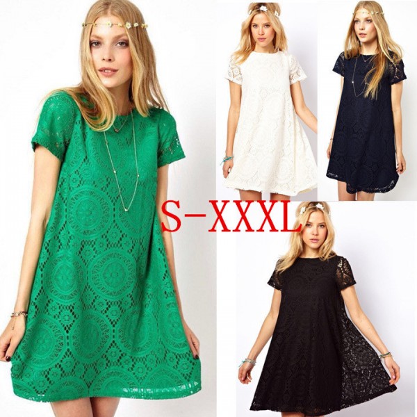 Woman Lace Dress Black Red Summer Dresses 2018 Vintage Casual Dress Vestido Branco Vestidos De Renda Vestidos Femininos W00292