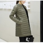 Woman Spring Padded Warm Coat Ultra Light Duck Down Jacket Long Female Overcoat Slim Solid Jackets Winter Coat Portable Parkas