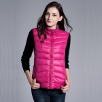 Women 90% duck down Vest Reversible two sided wear Ultra Light Duck Down Vest Jacket autumn winter coat waistcoat AKITSUMA