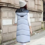 Women Autumn Vest Waistcoat Plus Size  Womens Long Vest Sleeveless Jacket With Hooded Cotton Warm Vest Female