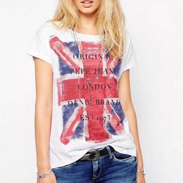 Women British Union Jack flag T shirt O neck short sleeve the United Kingdom Camisa Social Feminina shirt casual tops DT81