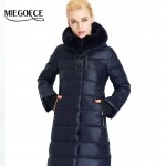 Women Coat Jacket Medium Length Woman Parka With A Rabbit Fur Winter Thick Coat Women MIEGOFCE 2016 New Winter Collection Hot