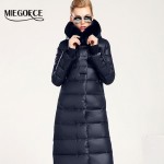 Women Coat Jacket Medium Length Woman Parka With A Rabbit Fur Winter Thick Coat Women MIEGOFCE 2016 New Winter Collection Hot