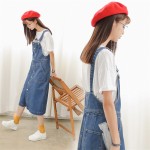 Women Denim Dress 2017 New Spring Summer Dress Korean Vintage Spaghetti Strap Single-Breasted Casual Dress Sundress Vestidos 