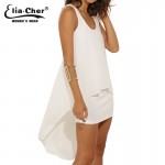 Women Dress  Spring Chiffon Dresses Eliacher Brand Plus Size Women Clothing Chic Elegant White Party Dresses vestidos 8143