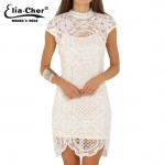 Women Dress 2017 Bodycon Dresses Eliacher Brand Plus Size Chinese Women Clothing Sexy White Evening Party Lace Dresses