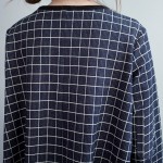 Women Dress Autumn Plaid Print Fashion Female Long Sleeve New Checker Lady Blue Vestido Clothing Big Size Dresses With Pockets