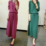 Women Dress Cotton Long Sleeve  Winter and Autumn Dress Casual Loose Solid Color Full Dress High Waist Plus Size Maxi Dress