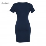 Women Dresses New Fashion V-neck Short Sleeve Mini Casual Summer Party Dresses S M L XL XXL