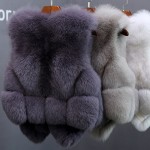 Women Faux Fur Vests Casual Sleeveless Rabbit Fur Vest Coats Lady Winter Casual Plus Size Fur Vest Waistcoat Outerwear 