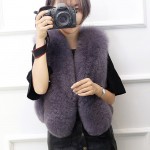 Women Faux Fur Vests Casual Sleeveless Rabbit Fur Vest Coats Lady Winter Casual Plus Size Fur Vest Waistcoat Outerwear 