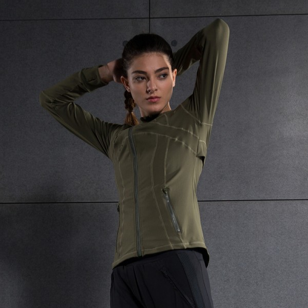 Women Fitness Workout Long Sleeve Jacket