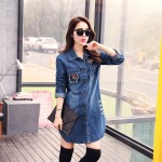 Women Jeans Jacket Short Tops  Spring Autumn Long Sleeve Denim Coat Vintage Ripped For Women Clothing chaquetas mujer C67801