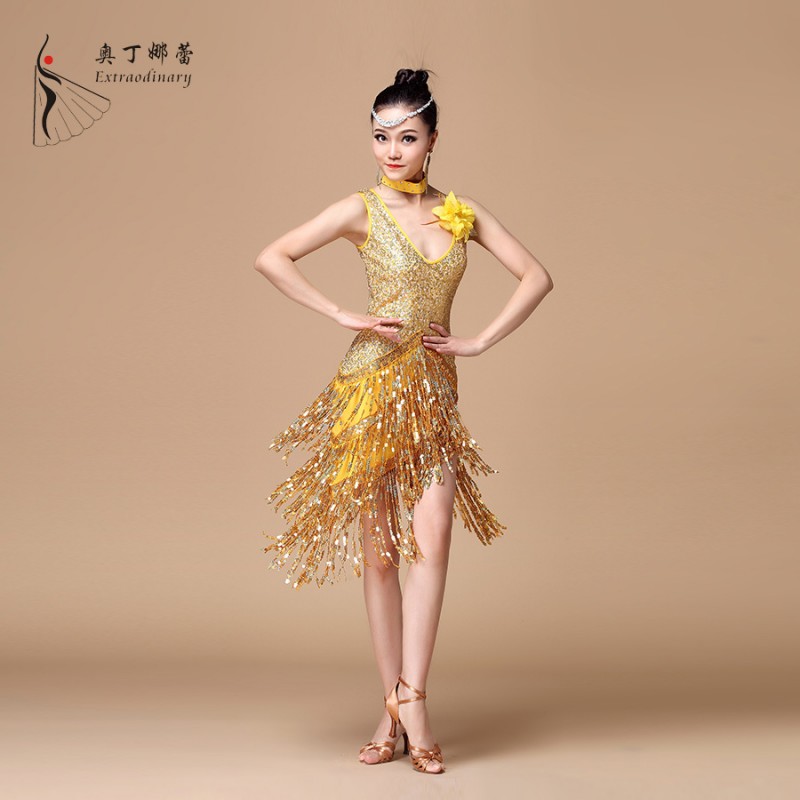 Women Latin Dance Dress Ballroom Dance Competition Dresses