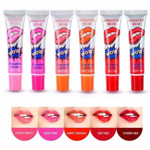 Women Lip Gloss Girls Waterproof TATTOO Meguc Color Peel Mask Tint Pack Long Lasting Makeup Lips HL3