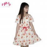 Women Loose Summer Cotton Bunny Dress Lace Up Kawaii Casual Cute Cartoon Print Short Sleeve Princess Party Dresses Plus Size One