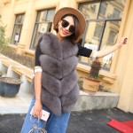 Women Natural Real Fox Fur Vest Spring Winter Sleeveless Women Coat Gilet Ladies Genuine Fur Coat Female Real Fur Vest Waistcoat