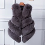 Women Natural Real Fox Fur Vest Spring Winter Sleeveless Women Coat Gilet Ladies Genuine Fur Coat Female Real Fur Vest Waistcoat