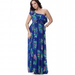 Women Plus Size Summer Butterfly Sleeve Dress Casual Style Chiffon Floral Dresses Big Size Womens Clothings 5XL 6XL 3 Ways Wear