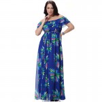 Women Plus Size Summer Butterfly Sleeve Dress Casual Style Chiffon Floral Dresses Big Size Womens Clothings 5XL 6XL 3 Ways Wear