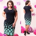 Women Print Plus Size Dress 6XL 5XL Fashion Elegant Print O Neck Summer Casual Pencil Office Party Big Size Dress 4XL Clothing