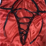 Women Sexy Lingerie Hot Porn Lace Dress+G-thongs Backless Bow Underwear Erotic Costume Exotic Apparel Uniform Plus Size M-XXXL 5