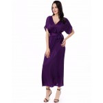 Women Sumer beach dress V Neck Short Sleeve Solid Plus Size 6XL Empire Ankle Length Dresses