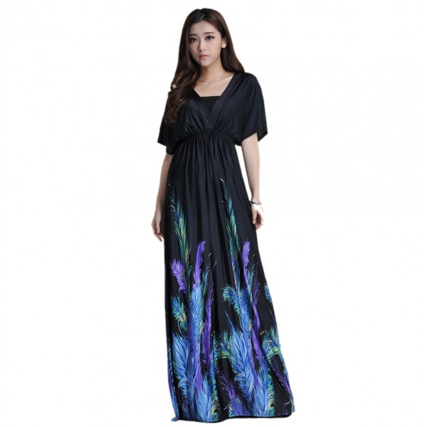 Women Summer Boho dress Vestidos Largos Robe Femme Beach Dress Plus Size 6XL Bohemian Maxi Dress