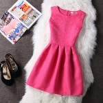 Women Summer Dress 2018 Solid Elegant Party Dresses Female Ball Gown Vintage Red Blue Pink White Dress Plus Size XXL Vestidos