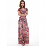 Women Summer Dress Butterfly Printed Bohemian Dresses 5XL 6XL Plus Size Dress Ruffles Long Maxi Dress