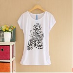 Women Tops 2017 New Spring Summer Cotton Women T shirt Short Sleeve Women O-neck Brand Tees Print t-shirt 20 Models