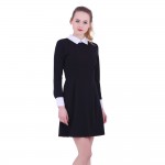 Women Victoria Beckham Dresses Preppy Style Elegant Peter Pan Collar Ladies' Vintage Streetwear Plus Size XL Dress For 4 Season