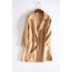 Women Wool Coat Long sleeved Solid heavy winter coats 90%Wool 10%Silk Double breasted Outer wear 2016 Winter New