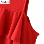 Women sweet off shoulder ruffles dress short sleeve ladies fashion streetwear summer casual black red dresses vestidos QZ2812