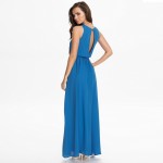 Women's 2017 New Beach Hot Blue Red Chiffon Plus Size O-Neck Backless Sexy Maxi Long  S-5XL XXXL 4XL 5XL Summer Dress