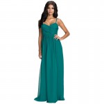 Women's A-line Party Dress Wrap Bust Sleeveless Strapless Floor Length Long Chiffon Summer Style Maxi Dress