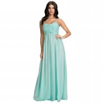 Women's A-line Party Dress Wrap Bust Sleeveless Strapless Floor Length Long Chiffon Summer Style Maxi Dress